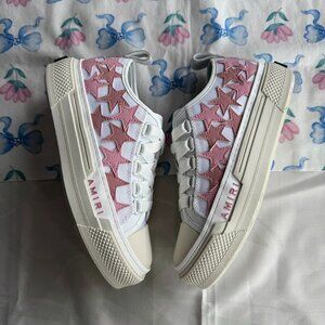 AMIRI Pink & White Stars Court Low Sneakers